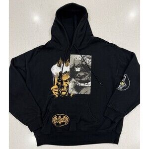 Batman The Joker Graphic Hoodie Black Freeze DC Comics Mens Sz Large